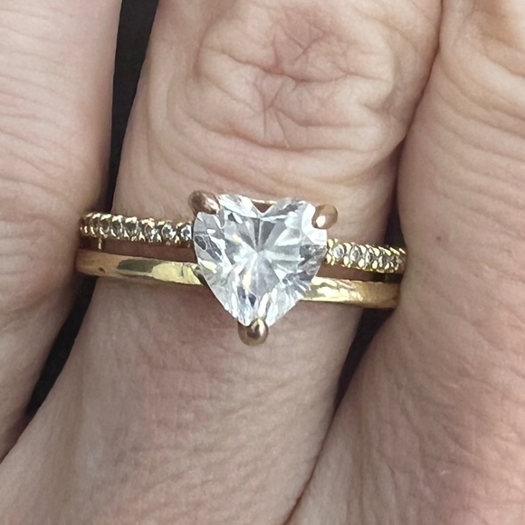 Pandora Jewelry - Pandora heart shaped ring with double band